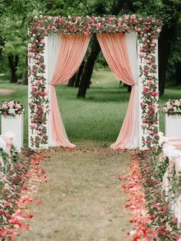 6 шт. 2,5 м искусственные цветы шелковые цветы роза листья гирлянда виноградная лоза плющ свадебный сад украшение дома розовый