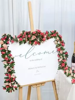 6 шт. 2,5 м искусственный цветок висит роза плющ гирлянда искусственная роза пион лоза для дома, свадьбы, офиса, вечеринки, отеля, сада, ремесла, художественный декор разноцветный