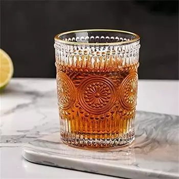 6 шт. 300 мл прозрачный набор бокалов для вина питьевая кружка барокко стеклянная посуда для званых ужинов бар толстое термостойкое несвинцовое стекло 300ml