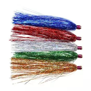 6 шт. 3,3 дюйма голографическая мишура-мигалка-вспышка-слайдер-тизер для мушек пресноводная морская стримерная приманка