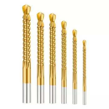 6 шт. 3/4/5/6/6.5/8 мм спиральные сверла из кобальта, сверхпрочные круглые сверла из нержавеющей стали, твердого металла, алюминия, пластика, режущие сверла, деревообрабатывающие инструменты 1 Set