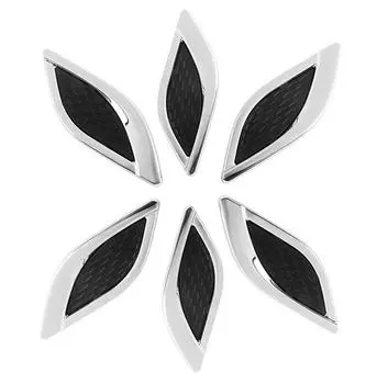 6 шт. 3D наклейки на автомобиль в виде жабр акулы, боковые ложные дефлекторы, металл, хром, тонкая отделка, модифицированный стиль автомобиля, популярные наклейки