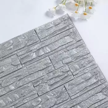 6 шт. 3D Пенопластовые стеновые панели Самоклеящаяся наклейка Водонепроницаемые обои Декор для дома Гостиная Декор Ванная Кухня Украшение Обои 6pcs(60cmX30cm)