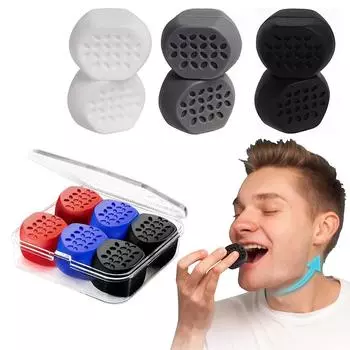 6 шт., 40/50/60 фунтов, тренажер для челюсти, тренажер для линии челюсти, подводка для подбородка для двойного подбородка, для лица, жевания, прикуса, мышц, антистресс, фитнес для лица Ba