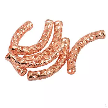 6 шт. 40 мм x 5,5 изогнутые бусины-разделители в форме розы, подвески, ювелирная трубка для изготовления браслета «сделай сам»