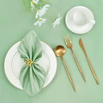 6 шт. 43X43 см атласные салфетки для стола, мягкие носовые платки, романтические, для свадьбы, дня рождения, банкета, квадратных салфеток для стола, украшения для званого ужина
