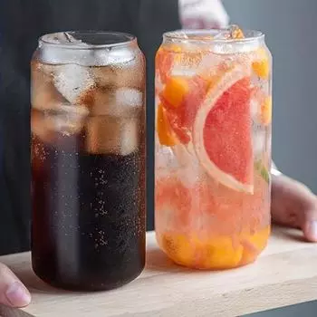 6 шт. 480 мл Пластиковые бокалы для вина Прозрачная кофейная чашка для холодных напитков Банка для многократного использования Ручная стирка Перерабатываемый ПЭТ-материал Противоударный PET Material