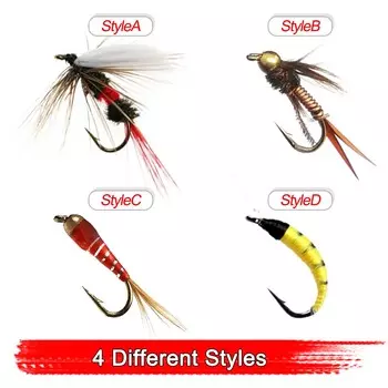 6 шт. 4 разных стиля сухая мушка для ловли форели искусственная приманка для ловли насекомых StyleA-6Pcs