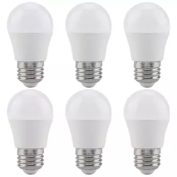 6 шт. 5 Вт мини светодиодные лампочки теплый белый E26 цоколь G45 лампы освещение аксессуары