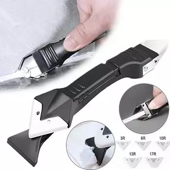 6 шт. 5 в 1 средство для удаления силикона, герметик, гладкий скребок, набор для затирки швов, инструменты с лентой для швов, набор пластиковых ручных инструментов, аксессуары 1pcs