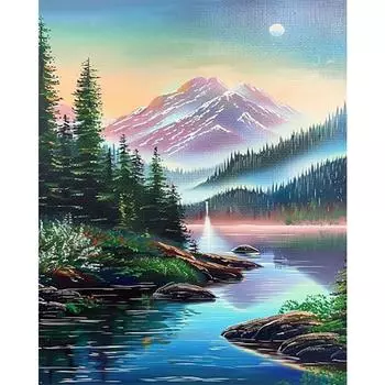6 шт. 5D DIY полная круглая алмазная картина с дрелью Пейзаж Декор для дома Искусство 30x40 см