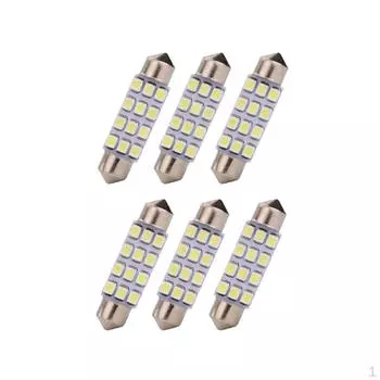 6 шт. 6000 42MM 1228 светодиодные лампы для автомобильного плафона