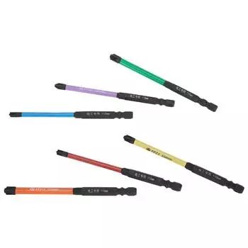 6 шт. 65/110 мм магнитная специальная крестовая отвертка FPH1-3/HFPZ1-3 гайковерты для электрика электрическая отвертка бита CHINA