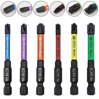 6 шт., 65 мм, магнитная специальная шлицевая крестовая отвертка для электрика FPH FPZ