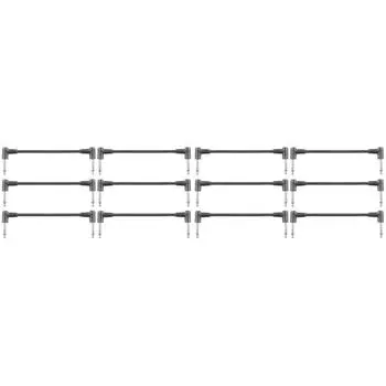 - 6 шт. 6,35 мм гитарный соединительный кабель аудиокабель разъем под прямым углом для гитары Ba