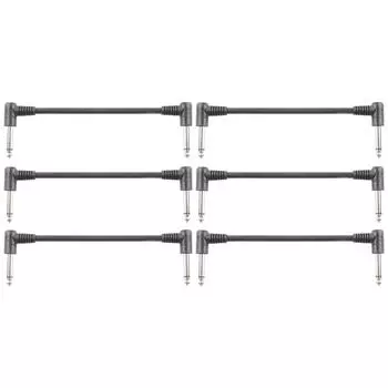 6 шт. 6,35 мм гитарный соединительный кабель аудиокабель разъем с низким уровнем шума для бас-гитары