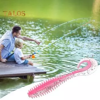 6 шт. 7,5 см/3,3 г мягкая приманка-червь с закрученным хвостом, красочная искусственная приманка для ловли соленой пресноводной рыбы, окуня, змееголова, форели, рыболовные принадлежности розовый/белый