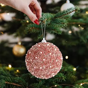 6 шт. 8 см елочные шары украшения для рождественской елки шары подвесные подвески для рождественской елки домашний декор для вечеринки подарок на год зелёный