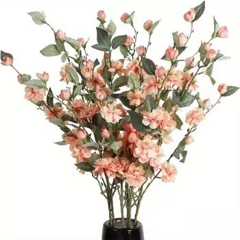 6 шт. 90 см искусственный цветок камелии с длинным стеблем шелковые цветочные ветки для домашнего свадебного оформления праздничного стола украшение в центре белый
