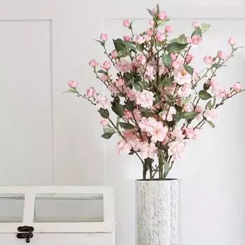 6 шт. 90 см шелковые искусственные ветки цветов искусственный цветок камелии с длинным стеблем для домашнего свадебного оформления праздничного стола украшение в центре стола белый