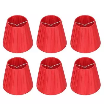 6 шт. абажур современный тканевый чехол для настольной лампы для хрустальной люстры настенный светильник красный