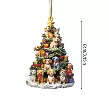 6 шт. акриловые книги подвеска для дома дерево окно подвесной декор подарок для любителей книг креативная книга рождественская елка украшение