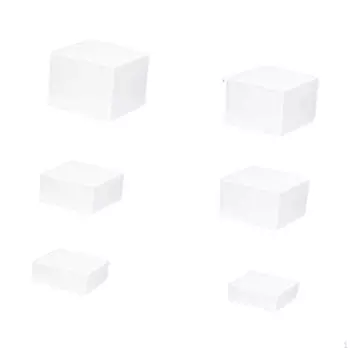 6 шт. Акриловые коробки для еды, многоцелевые, для духов, фигурок, штабелируемые с полостью