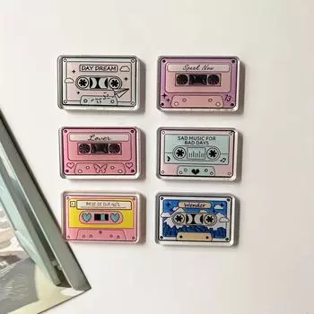 6 шт. акриловые миниатюрные мини-магниты на магнитную ленту для радиоприемника и холодильника, милые магниты для домашнего декора