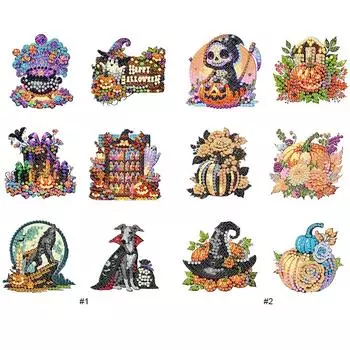 6 шт. акриловые наклейки на холодильник с элементами Хэллоуина для поделок своими руками подарок на вечеринку AU BB021