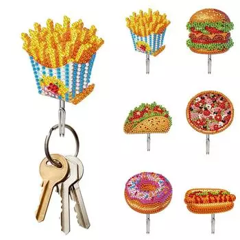 6 шт. акриловые животные стразы картина брелок вешалка для ключей для начинающих взрослых DE GJ008