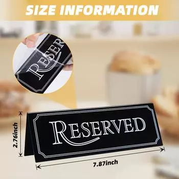 6 шт. акриловых табличек для стола, таблички для ресторана отеля, зарезервированные столики, напоминания для украшения свадьбы, дня рождения, вечеринки