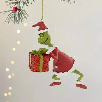 6 шт. акриловый подвесной кулон с четким принтом, очаровательный мультяшный дизайн, создающий атмосферу, елочные украшения, орнамент 1 Set B