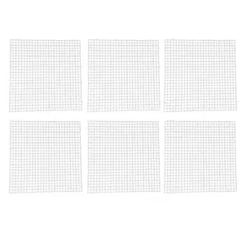 6 шт. Аквариумный аквариум Изоляционная нижняя фильтрующая решетка Разделители Ящик Резка 30x30cm / 11.81x11.81in прозрачный