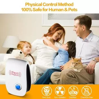 6 шт., электронный отпугиватель мышей, ультразвуковой репеллент от комаров, репеллент от насекомых, репеллент от тараканов, бытовой убийца комаров, электронный репеллент 6 pcs(AU)