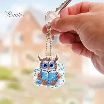 6 шт. алмазная живопись брелок мультфильм двухсторонняя алмазная живопись подарок ручной работы DIY любителей рюкзаки стены украшения окон A