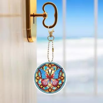 6 шт. алмазная живопись брелок мультфильм двухсторонняя алмазная живопись подарок ручной работы DIY любителей рюкзаки стены украшения окон C