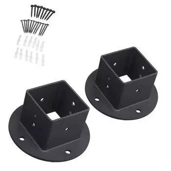 6 шт. Анкеры для столбов Прочный металл для ограждений, перил, панелей приватности, беседок, пергол и кронштейны для поддержки почтового ящика