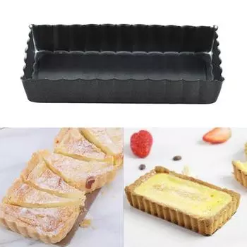 6 шт. антипригарная тарелка для пиццы со съемным основанием, форма для торта, прямоугольный противень для кухни