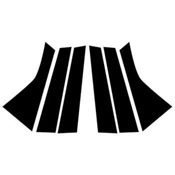 6 шт. автомобильная глянцевая черная оконная дверная колонка BC столбик PC крышка отделка подходит для Genesis GV80 2020-2024