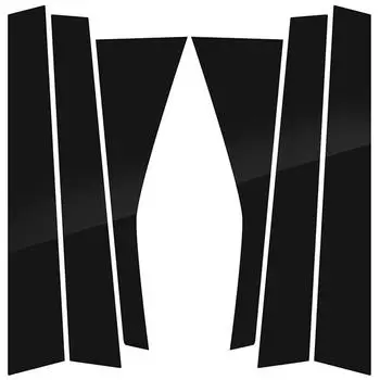 6 шт. автомобильные глянцевые черные стойки стойки двери, окна, накладка, наклейка для Honda Fit/Jazz 5 дверный хэтчбек 2004-2007, внешний стиль