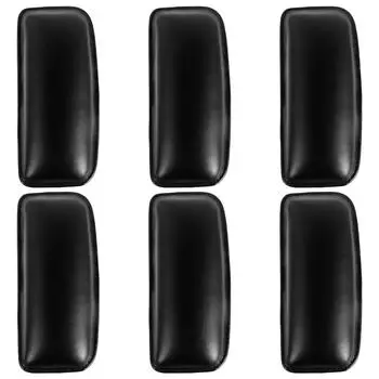6 шт. автомобильные наколенники автомобильная центральная консоль кожаная наколенник подлокотник двери автомобиля поддержка локтя колено защитная накладка для ног чёрный