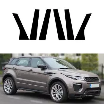 6 шт. автомобильные стойки для Range Rover Evoque L538 5-Door 2013 2014-2018 глянцевые черные наклейки на обшивку окна и двери, наклейки для укладки