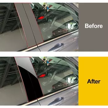 6 шт., автомобильные стойки, наклейки на обшивку двери, окна, внешние детали колонны BC для Mercedes M-Class W166 2012-2015