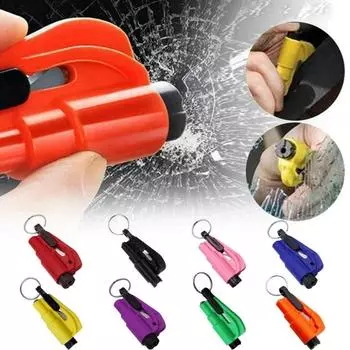 6 шт. Автомобильный молоток безопасности, аварийный стеклоподъемник, резак для ремней безопасности, спасательный автомобильный молоток, свисток для выживания