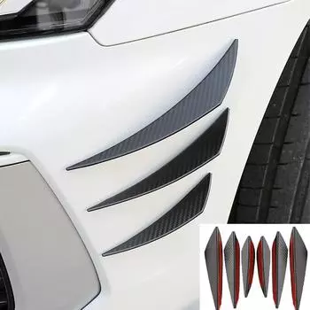 6 шт. автомобильный передний бампер губа украшение диффузор плавник спойлер кузова Canard универсальный авто модифицированный Canard внешние детали