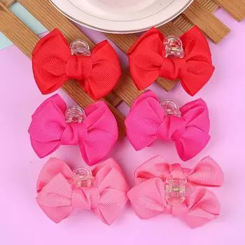 6 шт. Банты из репсовой ленты, заколки-крабы для волос, банты 2,5 дюйма, заколки-крабы, заколки-невидимки, детские аксессуары для волос