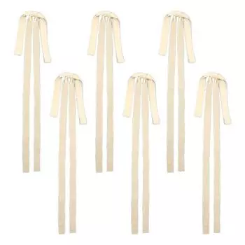 6 шт. Бархатные рождественские банты Очень большие Праздничный декор из лент для венков, верхушек для елок, упаковки подарков Многоразовые праздничные украшения C