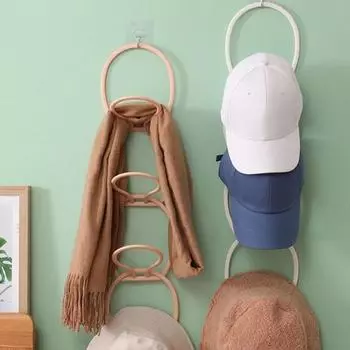 6 шт. бейсболка кепка дверь вешалка держатель для шляпы дверь шкафа одежда шарф полотенце круглая полка для хранения дома органайзеры розовый