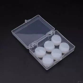 6 шт. беруши защитные беруши силиконовые мягкие противошумные наушники для сна белый