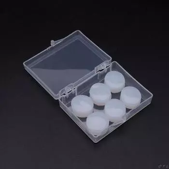 6 шт. беруши защитные беруши силиконовые мягкие водонепроницаемые противошумные вкладыши протектор плавание душ водные виды спорта оранжевый